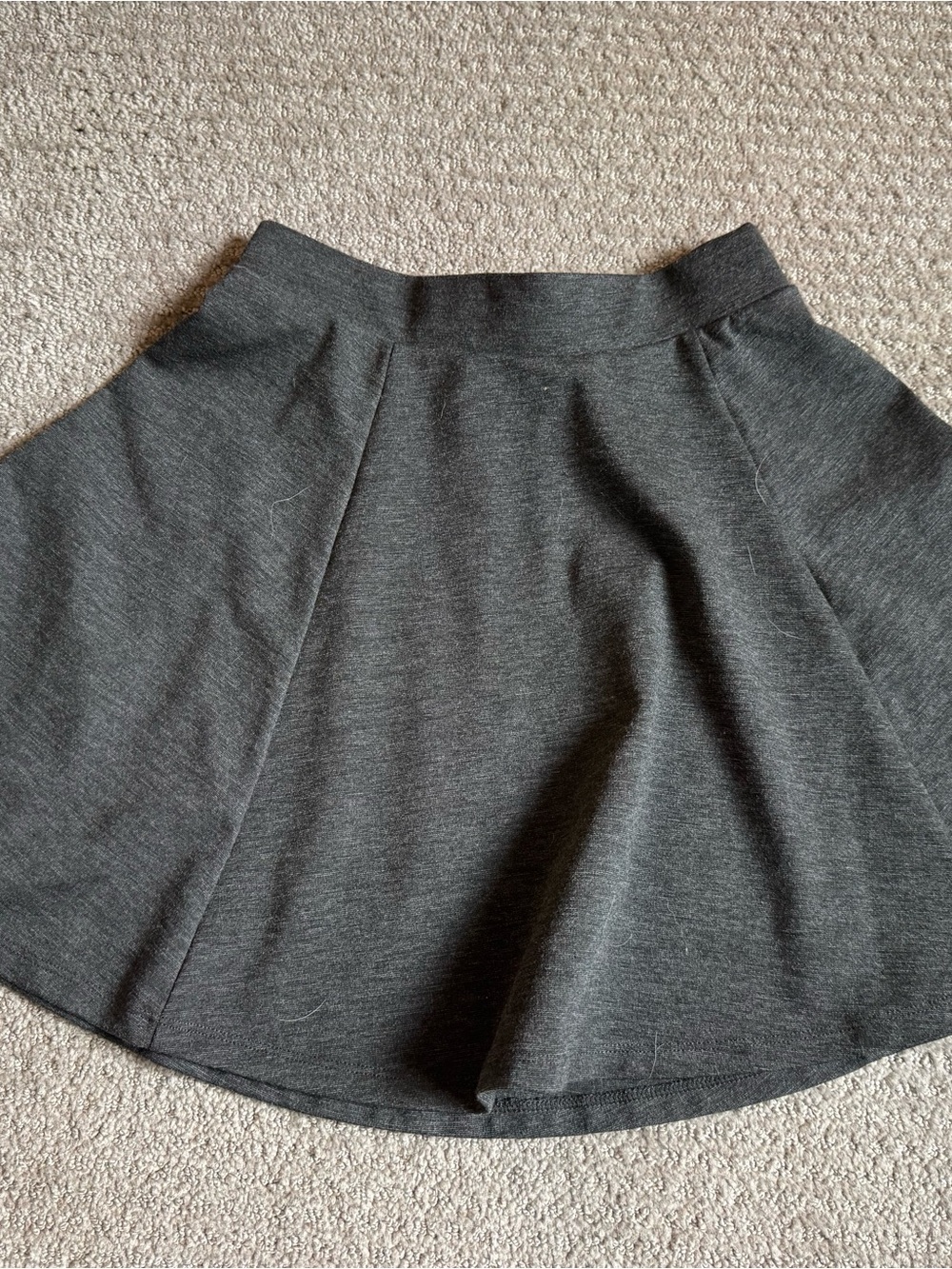 Women's Charcoal A-Line Skirt - Flared Everyday Style